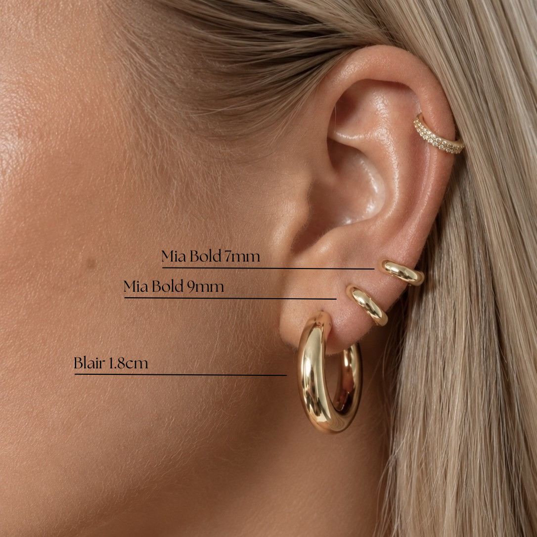 MIA BOLD HOOPS 9mm